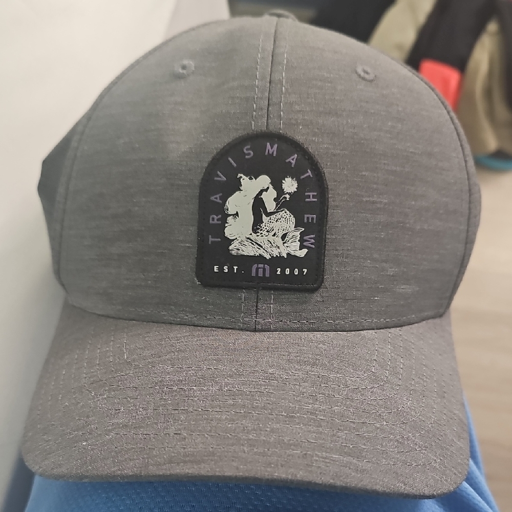 Travis Mathew Charcoal Cap with Logo Patch One Ten 110